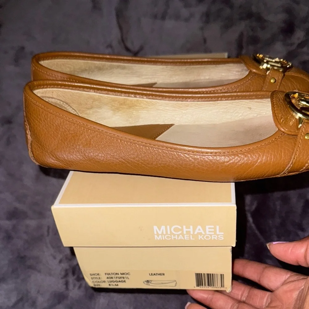 Michael Kors Tan Leather Flats - Picture 3 of 5